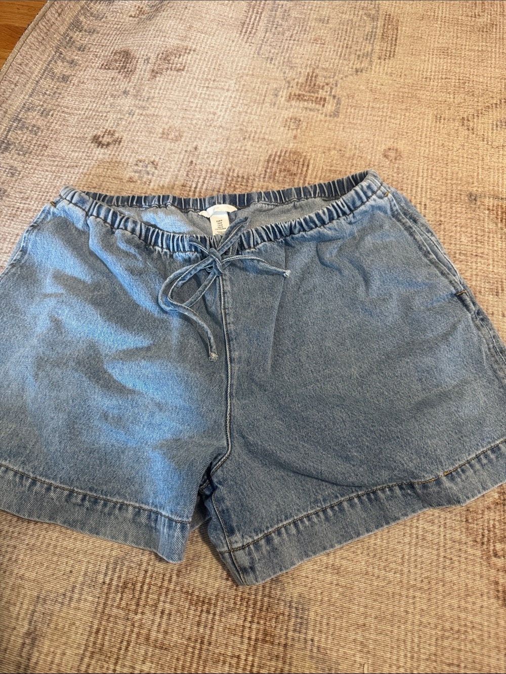 H&M Drawstring Denim Shorts - Blue - Picture 2 of 5